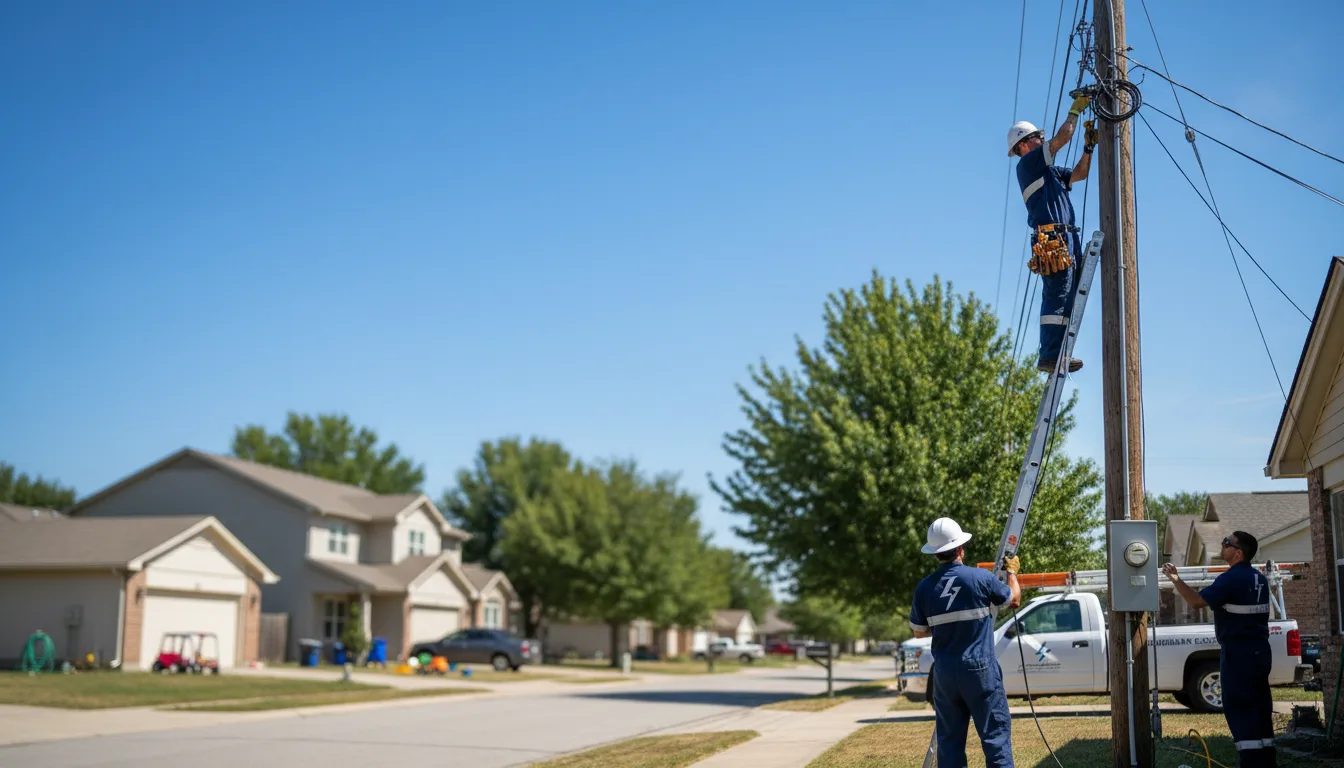 Residential electrician providing installation services in Brady, TX